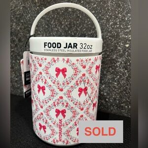 Hydrapeak Insulated Food Jar - 32oz White and Pink